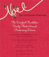 Noel Holiday Fundraiser Invitation